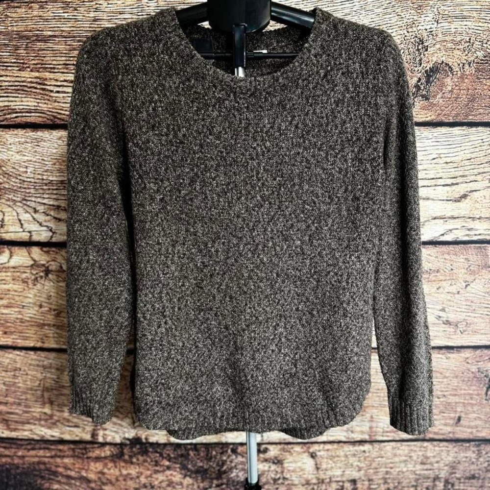 Pink Clover Marled Brown Crewneck Sweater Womens Small 51792A-ST